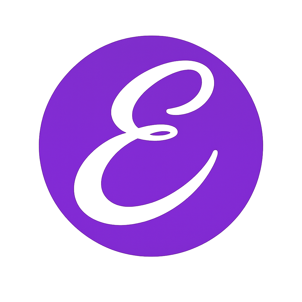 Artwork by Elayna logo purple